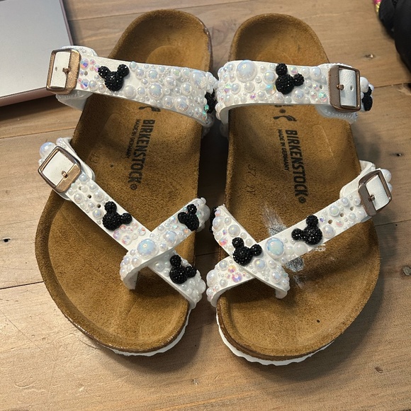 Children's DISNEY custom made hand bedazzled Birkenstocks!